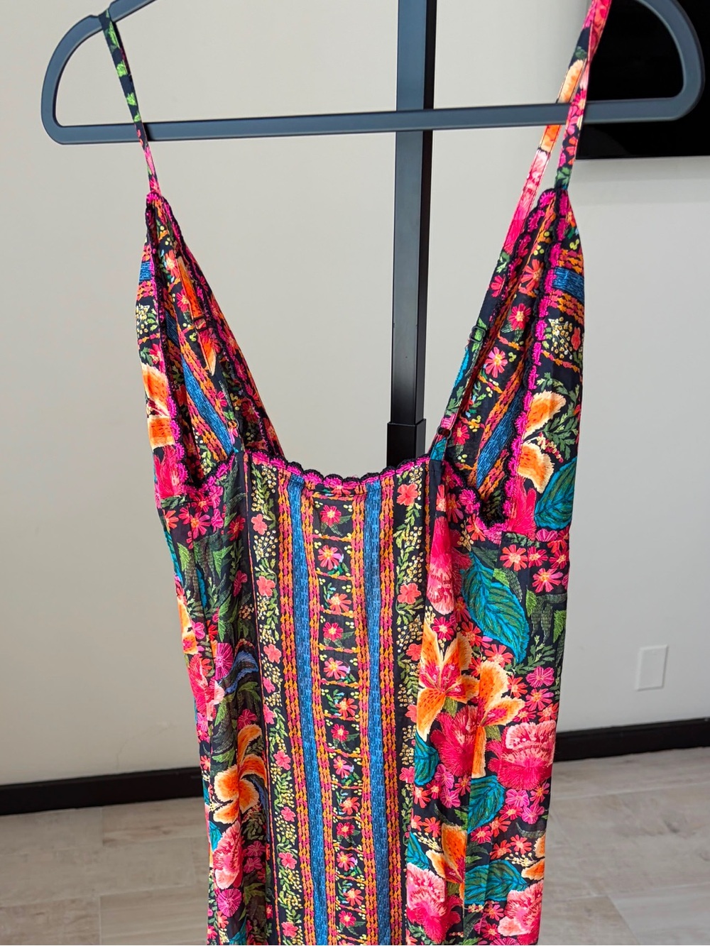 Farm Rio Stitched Garden Long Cover Up - Picture 7 of 8